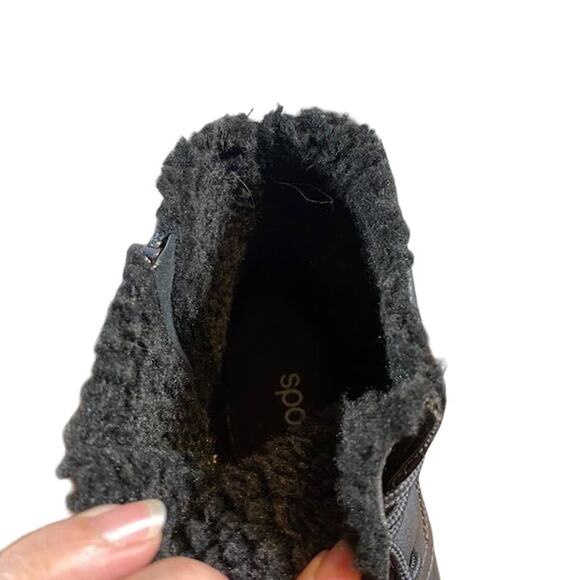 Sporto Gray Hornet Leather Faux Fur Ankle Boots Women Sz 6 - Picture 8 of 13